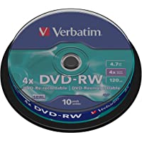 VERBATIM DVD-RW- 4.7 GB- 120 min- pack de 10